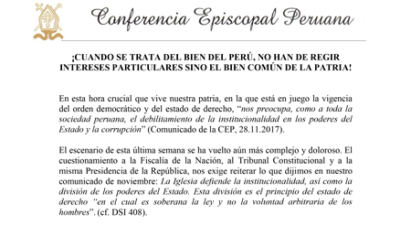 Conferencia episcopal peruana comunicado